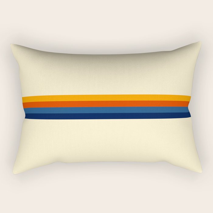 Retro Stripes Summer Of Love Rectangular Pillow