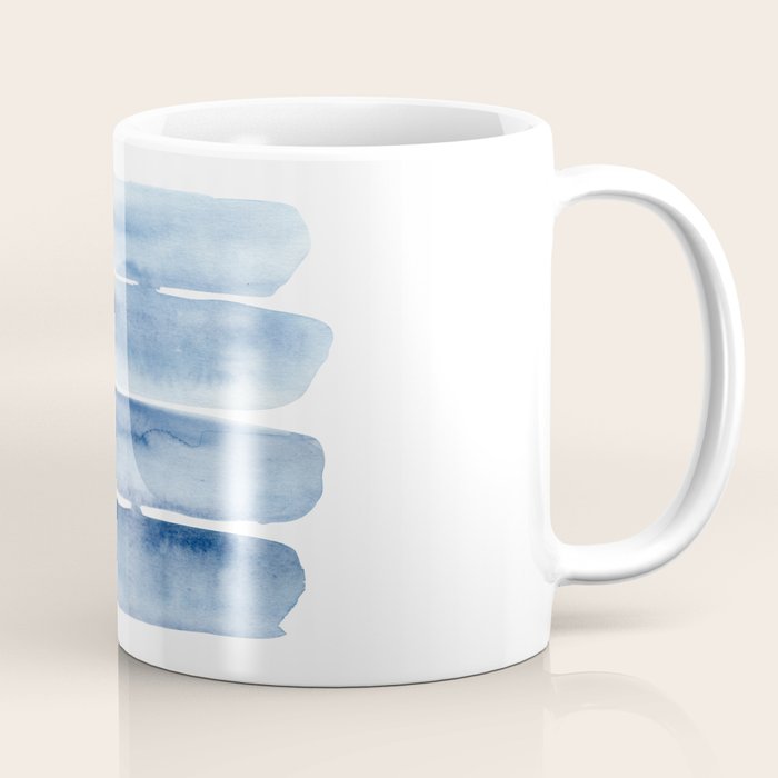 Blue Lines | Watercolor Painting Coffee Mug