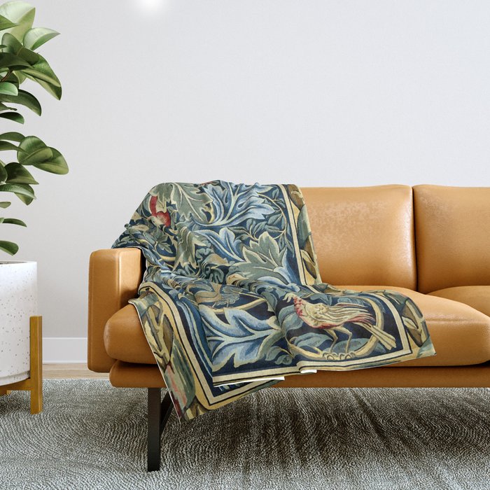 William Morris "Birds And Acanthus" Throw Blanket