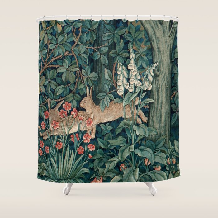 John Henry Dearle "Greenery" 4. Shower Curtain