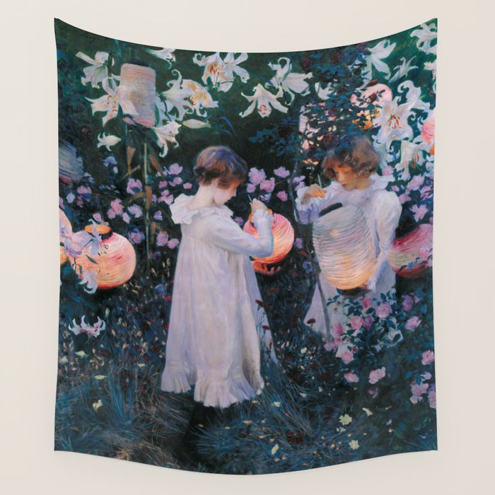 Carnation, Lily, Lily, Rose Wall Tapestry
