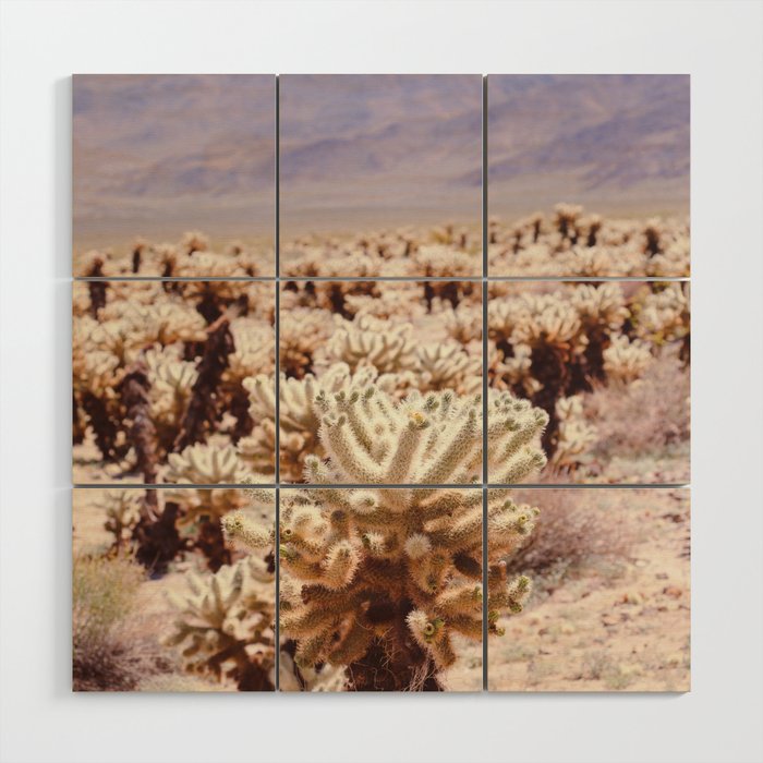 Chollo Cactus Garden - Joshua Tree Wood Wall Art
