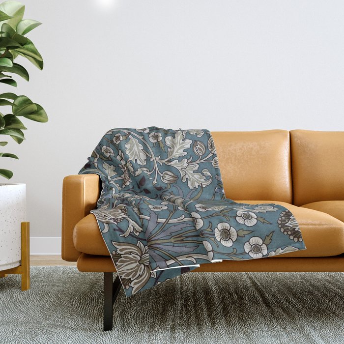 William Morris "Hyacinth" 3. Throw Blanket