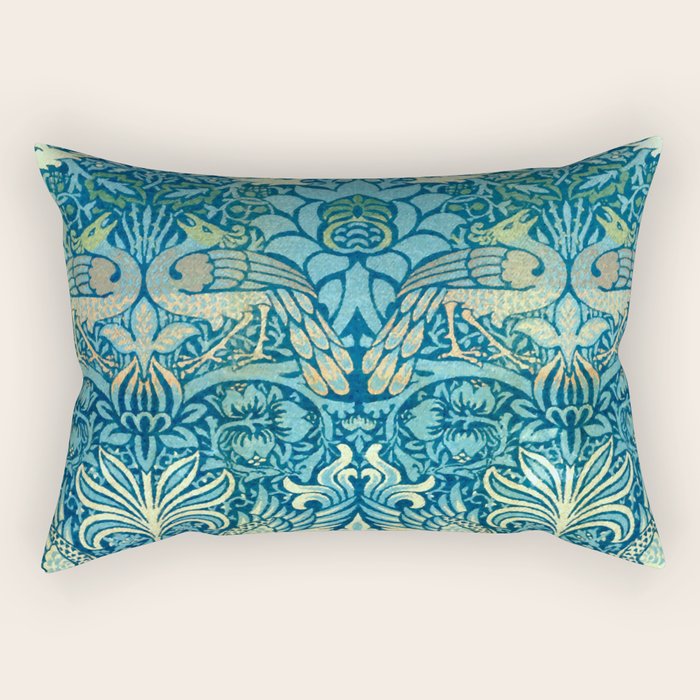 William Morris "Peacock And Dragon" Rectangular Pillow