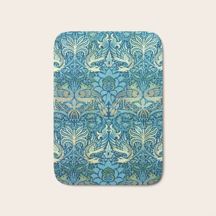 William Morris "Peacock And Dragon" Bath Mat