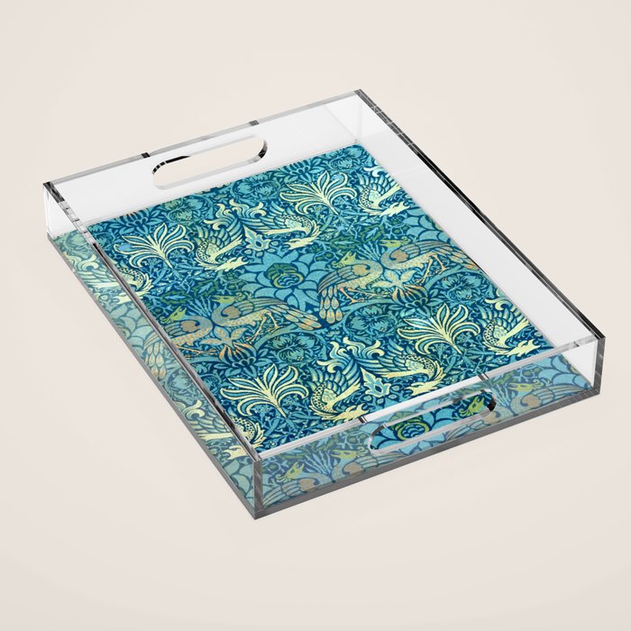 William Morris "Peacock And Dragon" Acrylic Tray