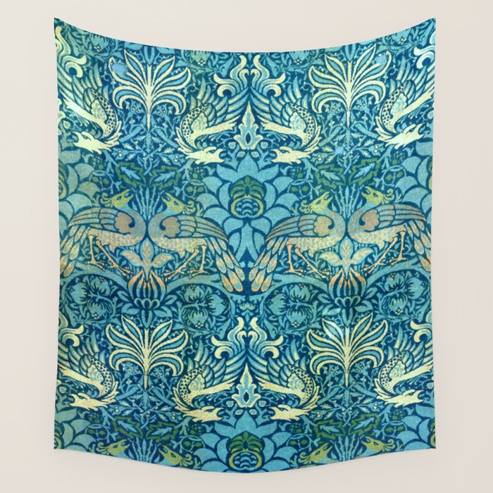 William Morris "Peacock And Dragon" Wall Tapestry