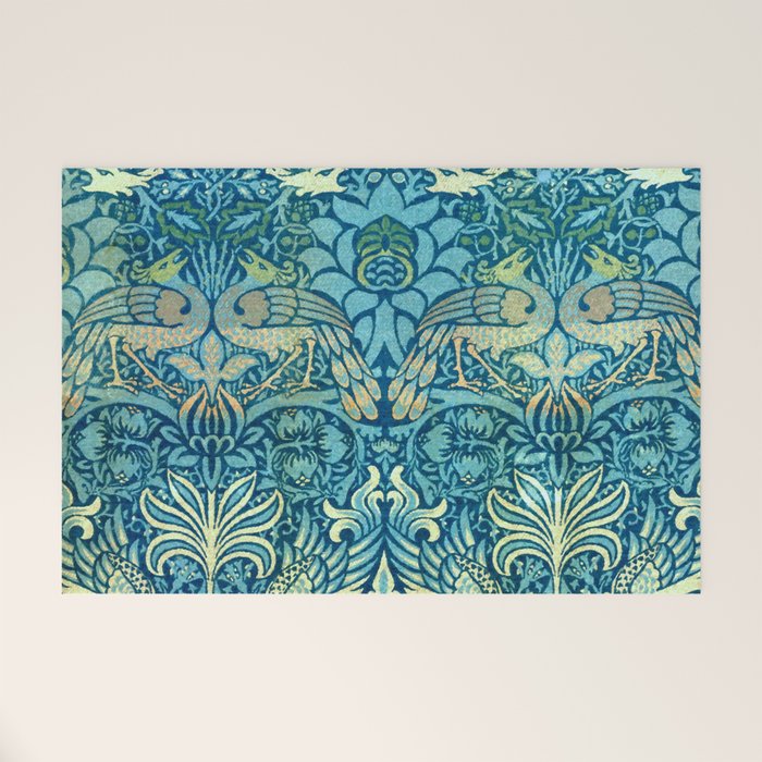 William Morris "Peacock And Dragon" Welcome Mat