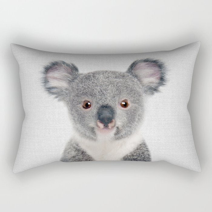 Baby Koala - Colorful Rectangular Pillow