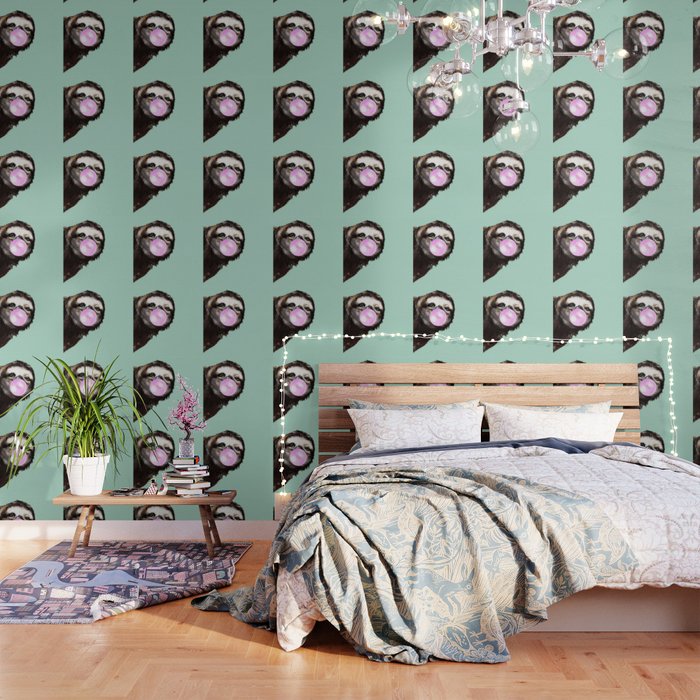 Bubble Gum Sneaky Sloth In Green Wallpaper