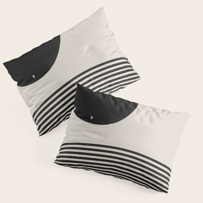 Woodblock Art, Mid Century Illustration Pillow Sham