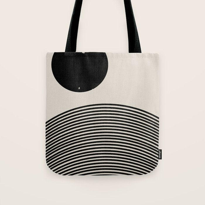 Woodblock Art, Mid Century Illustration Tote Bag