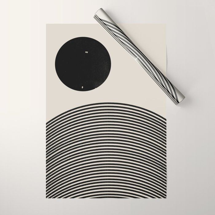 Woodblock Art, Mid Century Illustration Wrapping Paper