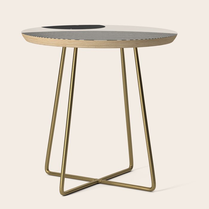 Woodblock Art, Mid Century Illustration Side Table
