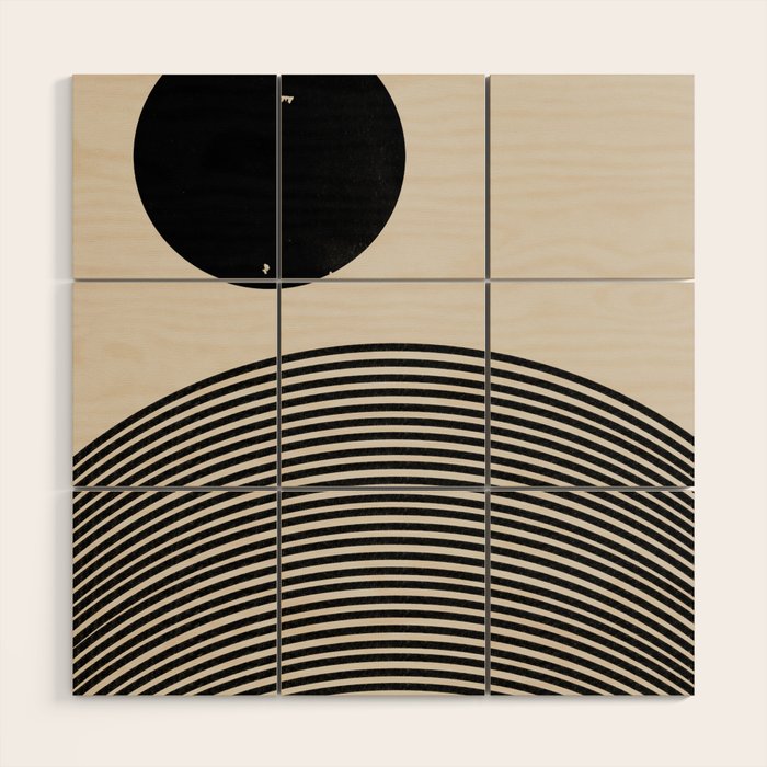 Woodblock Art, Mid Century Illustration Wood Wall Art