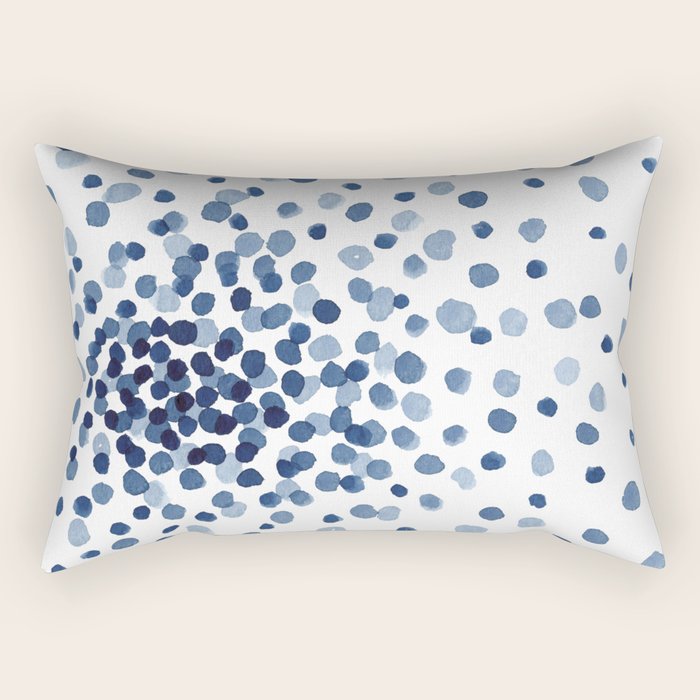 Explosion Of Blue Confetti Rectangular Pillow