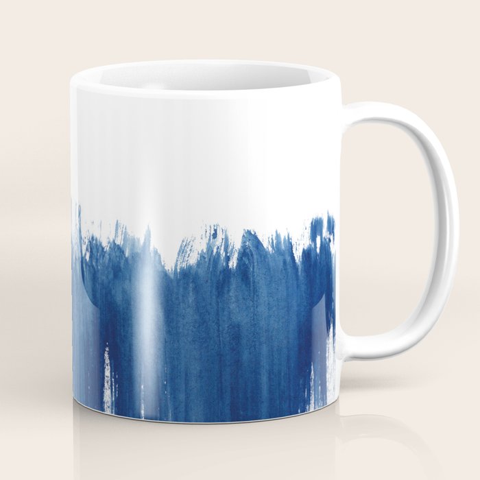 Indigo Abstract Brush Strokes | No. 5 Coffee Mug