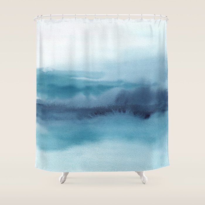 Abstract Landscape Painting Shower Curtain
