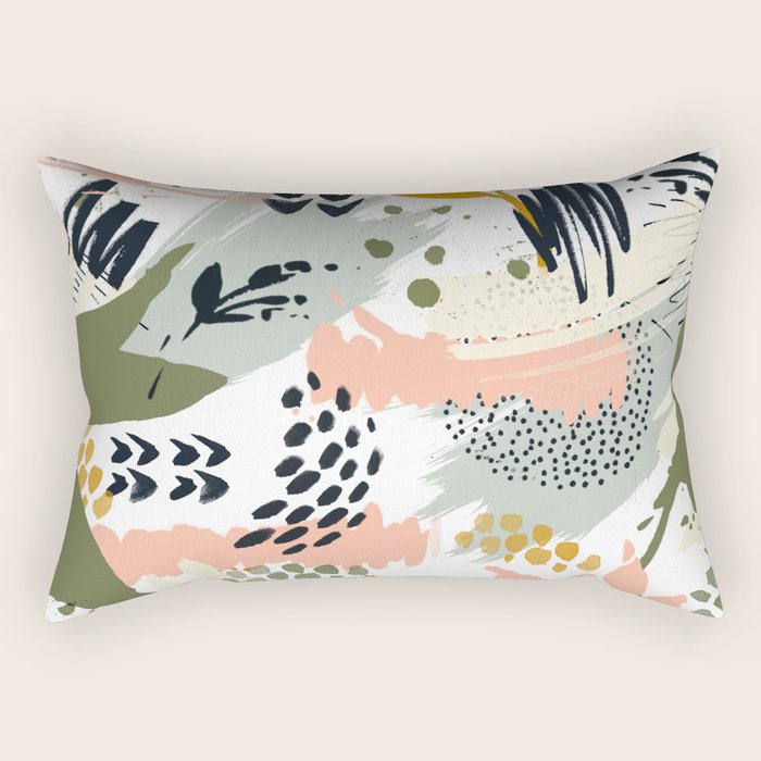 Abstract Strokes Still Life Rectangular Pillow