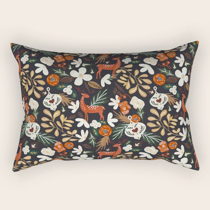 Christmas Holiday Night Iii Rectangular Pillow