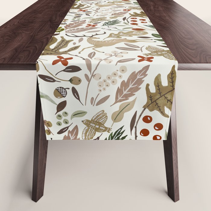 Christmas In The Wild Nature Table Runner