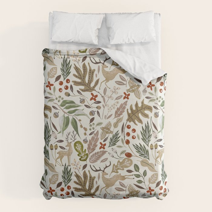 Christmas In The Wild Nature Duvet Cover