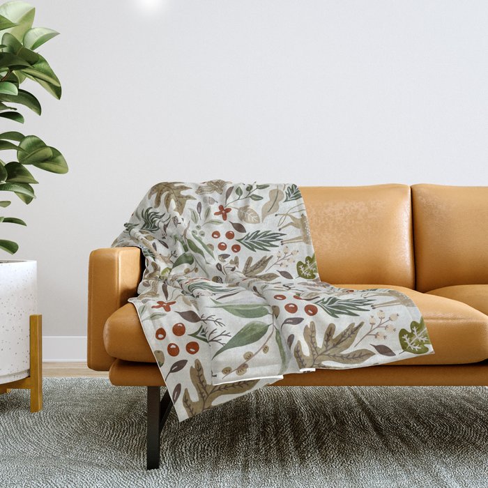 Christmas In The Wild Nature Throw Blanket