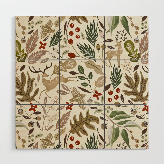 Christmas In The Wild Nature Wood Wall Art