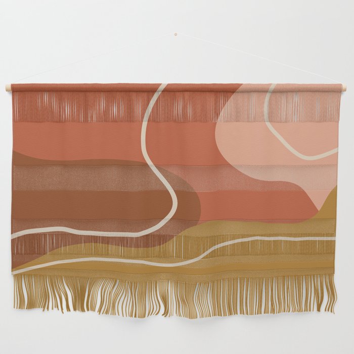 Abstract Organic Shapes In Zen Desert Color  Wall Hanging