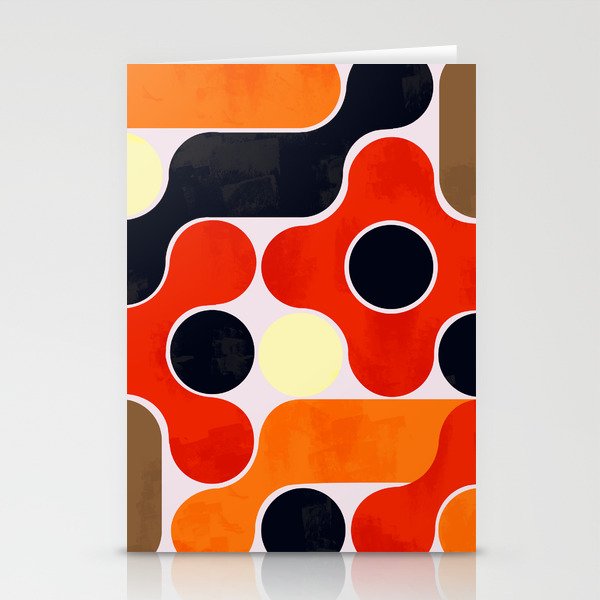 Mid-Century Geometry No4 Stationery Card