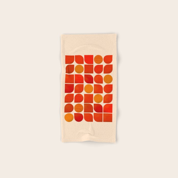 Fun Geometry - Mid-Century Abstract Bath Towel