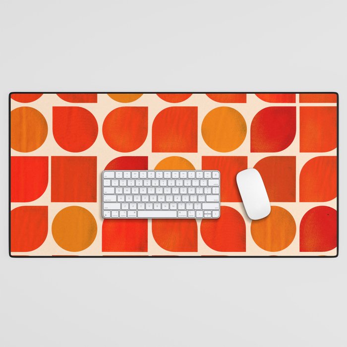 Fun Geometry - Mid-Century Abstract Desk Mat