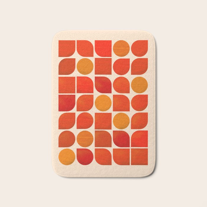 Fun Geometry - Mid-Century Abstract Bath Mat