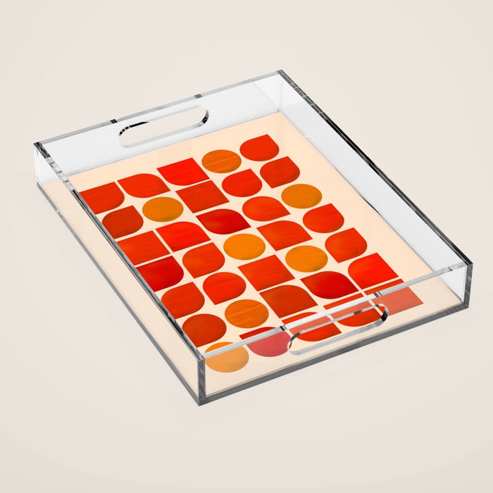 Fun Geometry - Mid-Century Abstract Acrylic Tray