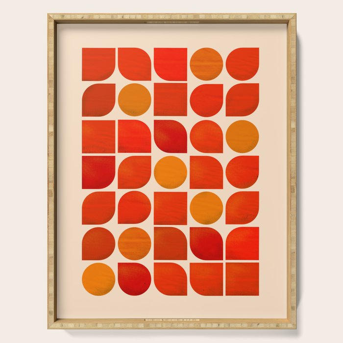 Fun Geometry - Mid-Century Abstract Serving Tray