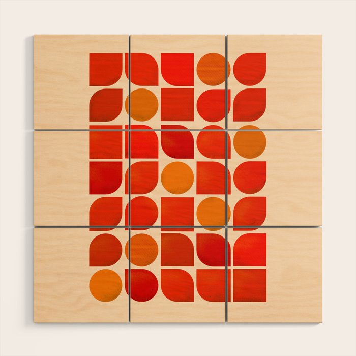 Fun Geometry - Mid-Century Abstract Wood Wall Art