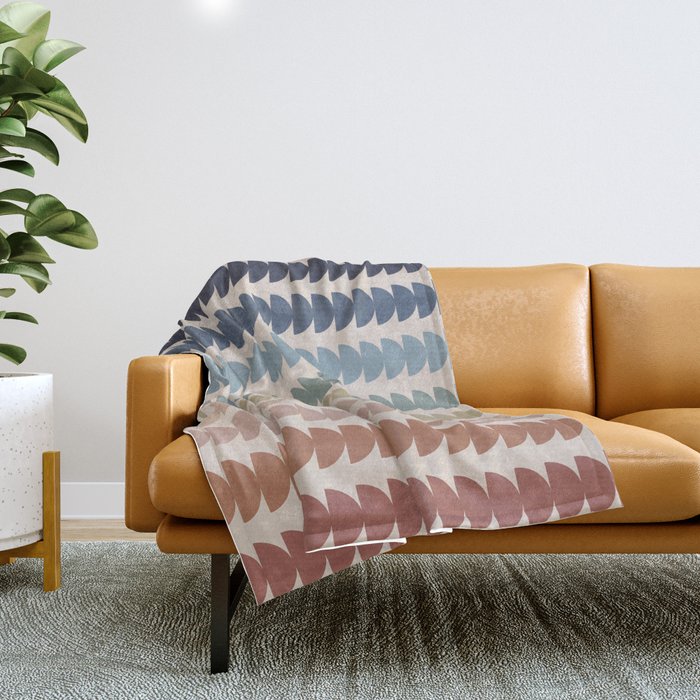 Maude Pattern- Vintage Multicolor Throw Blanket