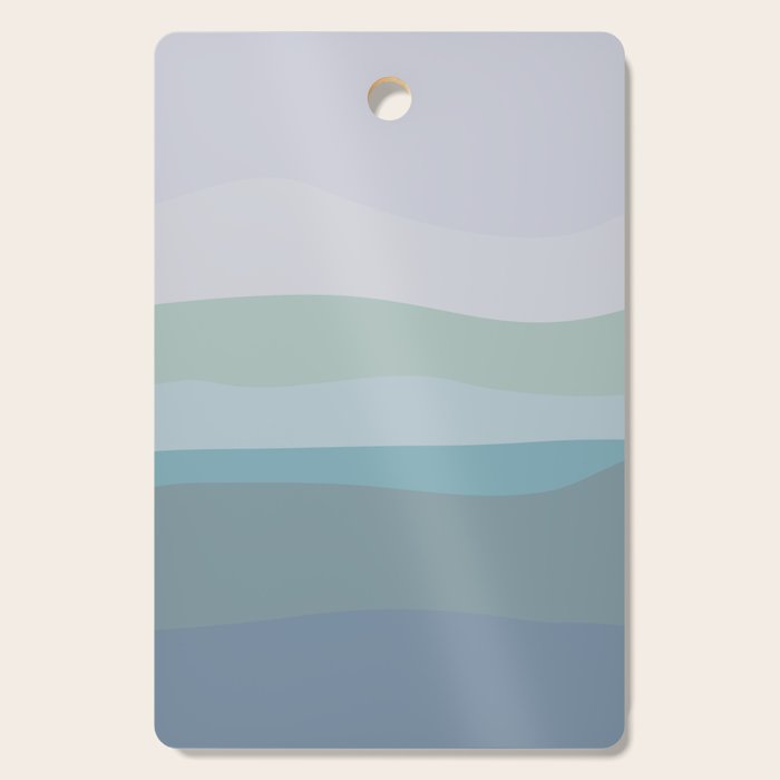 Calming Ocean Waves In Soft Dusty Pastels Cutting Board