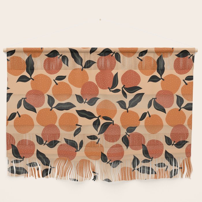 Seamless Citrus Pattern / Oranges Wall Hanging