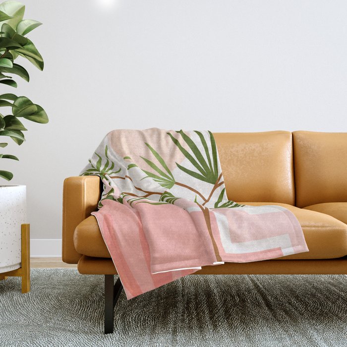 Summer In Belize Abstract Landscape Throw Blanket