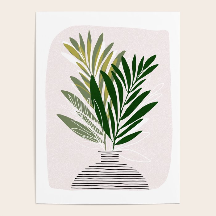 Olive Branches Contemporary Botanical Art Poster