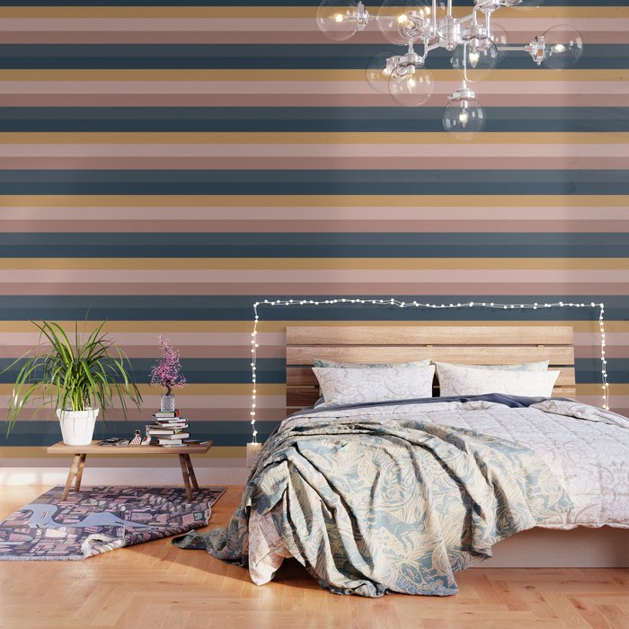 Minimal Retro Sunset - Earthy Neutral Wallpaper
