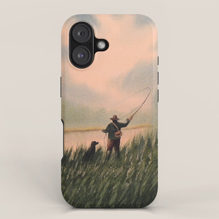 The Fly Fisherman With His Loyal Friend Iphone Case