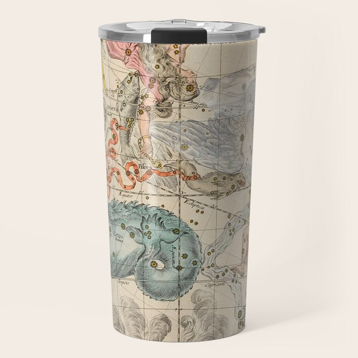 Vintage Celestial & Astrological Map  (1693) Travel Mug