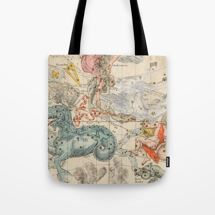 Vintage Celestial & Astrological Map  (1693) Tote Bag
