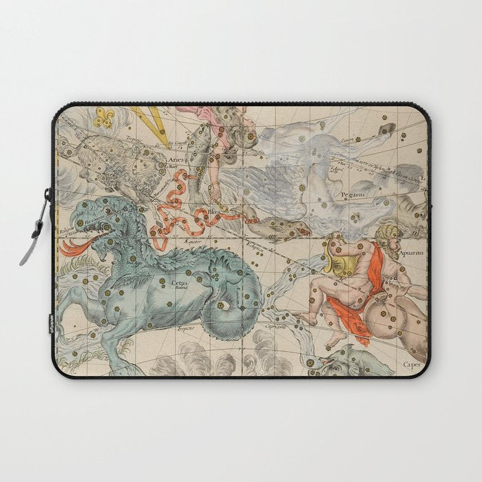 Vintage Celestial & Astrological Map  (1693) Laptop Sleeve