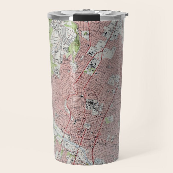 Vintage Map Of Austin Texas (1955) Travel Mug