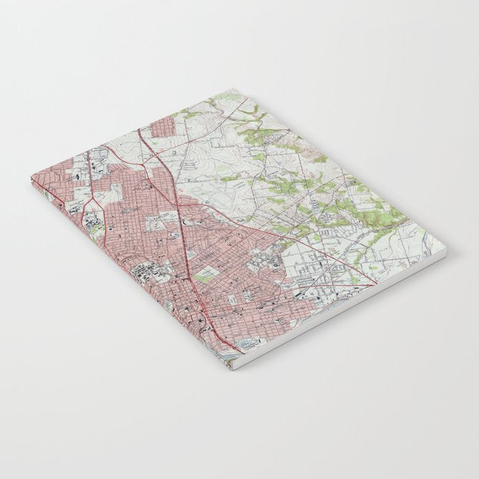 Vintage Map Of Austin Texas (1955) Notebook