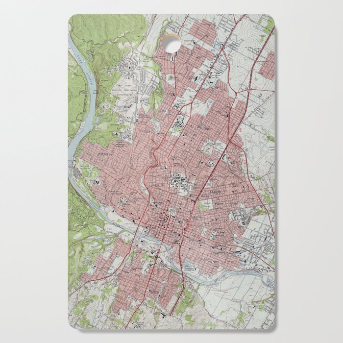 Vintage Map Of Austin Texas (1955) Cutting Board