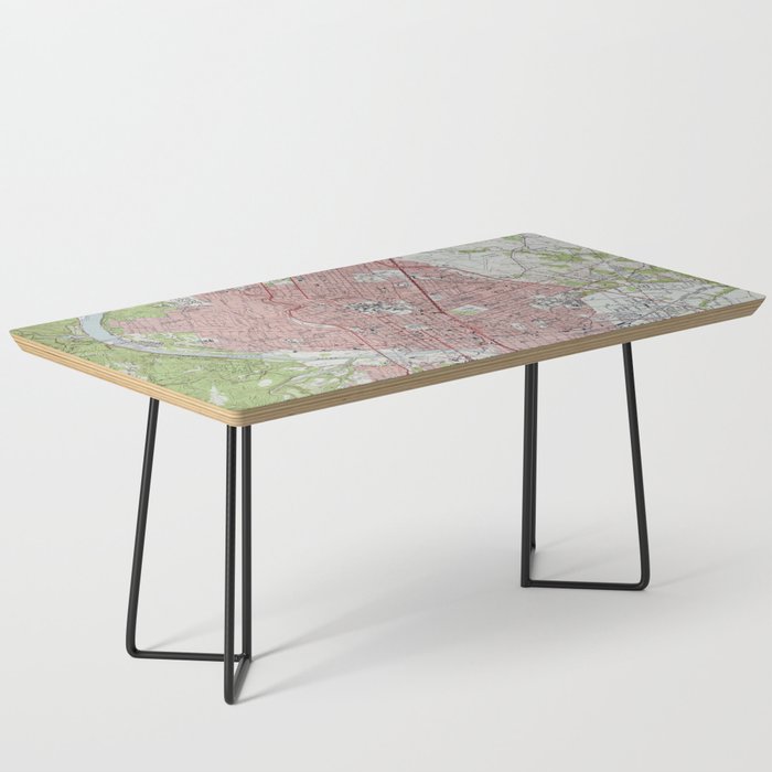 Vintage Map Of Austin Texas (1955) Coffee Table